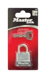 Master Lock 1-1/16 in. H X 1-1/8 in. W Laminated Steel Warded Locking Padlock 1 pk