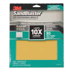 3M SandBlaster 11 in. L X 9 in. W 80 Grit Ceramic Sandpaper 4 pk
