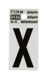 Hy-Ko Vinyl Black Reflective Letter 1 in. Self-Adhesive X