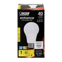 Feit Electric A19 E26 (Medium) LED Bulb Bright White 40 Watt Equivalence 1 pk