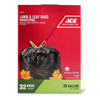 Ace 39 gal. Lawn and Leaf Bags Drawstring 32 pk