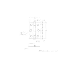 Ace 2.75 in. W X 2-1/2 in. L Bright Brass Brass Narrow Hinge 2 pk