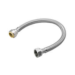 Proline 3/4 in. Push Fit x 3/4 in. Dia. FIP Stainless Steel 24 in. Water Heater Supply Connecto