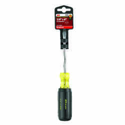 Ace 4 in. Slotted 1/4 Steel Black 1 Screwdriver
