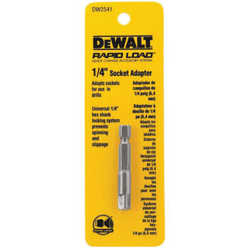 DeWalt 2 in. L x 1/4 in. in. Socket Adapter Steel 1 pc.