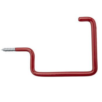 National Hardware Vinyl Coated Steel 7-3/16 in. Large Storage Screw Hook 2 Red