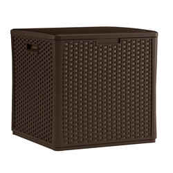 Suncast Resin 26-3/4 in. H x 26-1/4 in. W x 27.5 in. D Brown Outdoor Storage Cube