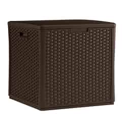 Suncast Resin 26-3/4 in. H x 26-1/4 in. W x 27.5 in. D Brown Outdoor Storage Cube