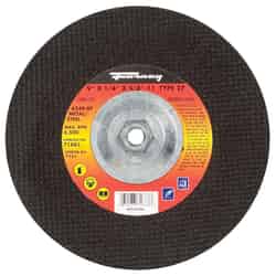 Forney 1/4 in. thick x 5/8 in. x 9 in. Dia. Metal Grinding Wheel 6500 rpm 1 pc. Aluminum Oxide