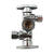 Keeney 5/8 in. Compression T X 3/8 in. S Compression Brass Dual Shut-Off Valve