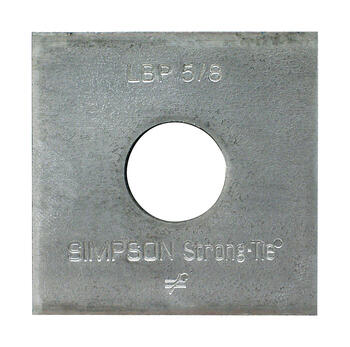 Simpson Strong-Tie 2 in. H x 0.1 in. W x 2 in. L Galvanized Steel Bearing Plate