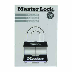 Master Lock 1-5/16 in. H x 1-5/8 in. W x 1-1/2 in. L Laminated Steel Double Locking Padlock 6 pk