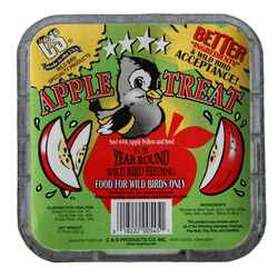 C&S Products Apple Treat Assorted Species Wild Bird Food Beef Suet 11.75 oz.