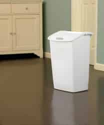Rubbermaid 45 qt. Bisque Wastebasket Swing-Out