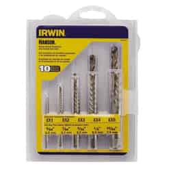 Irwin Hanson 19/64 in. Carbon Steel Screw Extractor Kit 6 in. 10 pc.