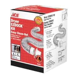 Ace 8 ft. L x 4 in. Dia. Silver/White Aluminum Quick Connect Kit