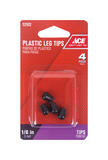 Ace Plastic Leg Tip Black Round 1/8 in. W 4 pk