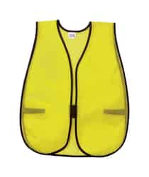MCR Safety Polyester Safety Vest Fluorescent Green One Size Fits All 1 pk