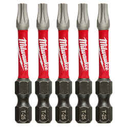 Milwaukee SHOCKWAVE Torx T25 x 2 in. L Impact Duty Screwdriver Bit 1/4 in. Quick-Change Hex S