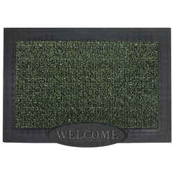 GrassWorx Evergreen Polyethylene/Rubber Nonslip Door Mat 36 in. L x 24 in. W