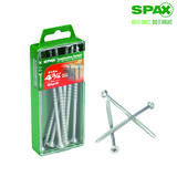 SPAX No. 14 x 4-3/4 in. L Phillips/Square Flat Zinc-Plated Steel Multi-Purpose Screw 8 pk