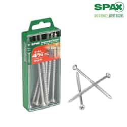 SPAX No. 14 x 4-3/4 in. L Phillips/Square Flat Zinc-Plated Steel Multi-Purpose Screw 8 pk