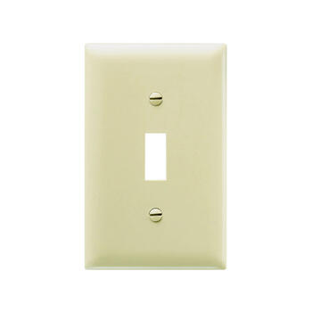 Pass & Seymour Ivory 1 gang Plastic Toggle 1 pk Wall Plate