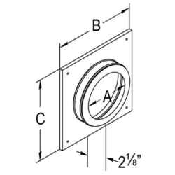 DuraVent 6-5/8 Dia. Aluminum/Galvanized Steel Flue Thimble