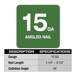 Milwaukee M18 FUEL 15 Ga. Cordless Angled Finish Nailer Kit 18 V
