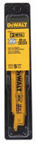 DeWalt 6 in. L x 3/4 in. W Bi-Metal 18 TPI 5 pk Reciprocating Saw Blade