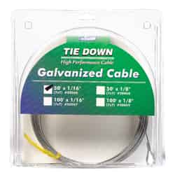Tie Down Engineering Galvanized Galvanized Steel 1/16 in. Dia. x 50 ft. L Aircraft Cable