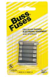 Bussmann Assorted amps 250 volts Glass Glass Tube Fuse 5 pk