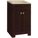 Continental Cabinets Single Dark Java Vanity Combo 32 in. H x 18 in. W x 16 in. D