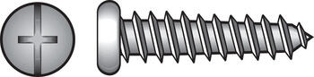 HILLMAN 2 in. L x 8 Phillips/Slotted Pan Head Zinc-Plated Steel Sheet Metal Screws 100 per bo