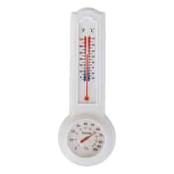Taylor Humidiguide and Thermometer Indoor 10-120 deg. F 3-1/4 in. x 9-1/2 in. White