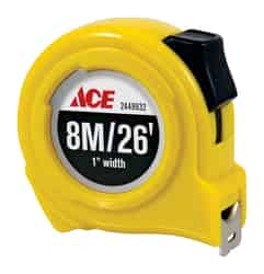 Ace 26 ft. L x 1 in. W Metric Tape Measure Yellow 1 pk
