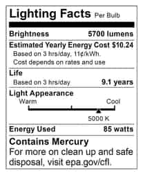 Satco HI-PRO 85 watts T5 9.96 in. Natural Light CFL Bulb Specialty 1 pk 5700 lumens