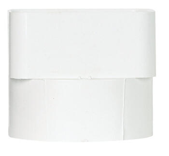 Genova 4 in. H X 3 in. W X 4 in. L White Plastic Downspout Adapter