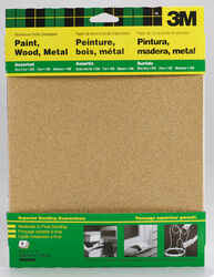 3M 11 in. L X 9 in. W Assorted Grit Aluminum Oxide Sandpaper 5 pk