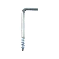 Ace Small Zinc-Plated Silver Steel 1.8125 in. L 15 lb. 6 pk Square Bend Screw Hook