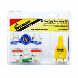 Bussmann 30 amps 125 volts Plastic Plug Fuse Kit 7 pk