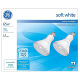 GE Lighting Watt-Miser 65 watts BR30 Incandescent Bulb 610 lumens Soft White Floodlight 2 pk