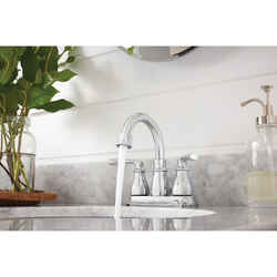 Moen Hilliard Hilliard Chrome Two-Handle Bathroom Faucet 4 in.