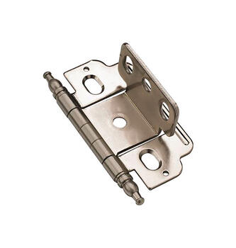 Amerock 1 in. W x 2-3/4 in. L Sterling Nickel Steel Cabinet Hinge 50 pk