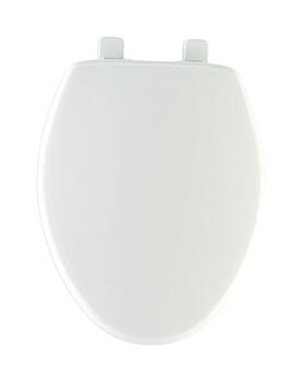 Mayfair Slow Close Elongated White Plastic Toilet Seat