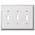 Amerelle Century Polished Chrome Light Gray 3 gang Stamped Steel Toggle Wall Plate 1 pk