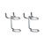 Crawford Silver Zinc Plated 3.1 in. Tool Holder Peg Hooks Steel 2
