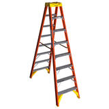 Werner 8 ft. H X 26.84 in. W Fiberglass Step Ladder Type IA 300 lb. cap.