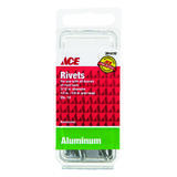 Ace 5/8 in. L Aluminum Silver Rivets 3/16 10 pk