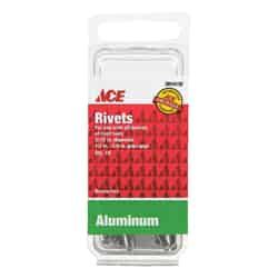 Ace 5/8 in. L Aluminum Silver Rivets 3/16 10 pk